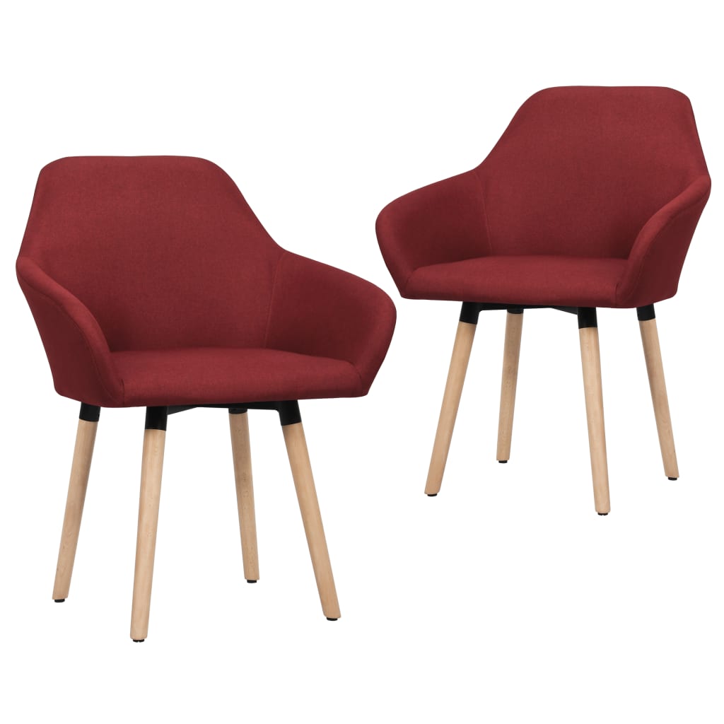 Set de 2 scaune de sufragerie, vidaXL, Grena, 62 x 54 x 83,5 cm
