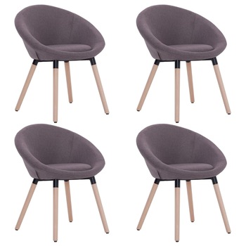 Set de 4 scaune de bucatarie, vidaXL, Gri inchis, 63 x 55 x 76 cm, cadru lemn Set de 4 scaune de bucatarie, vidaXL, Gri inchis, 63 x 55 x 76 cm, cadru lemn