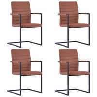 set de 4 scaune consola de bucatarie vidaxl maro mat 53 x 61 x 882 cm cadru otel si tapiterie piele ecologica imagen 30_0_
0