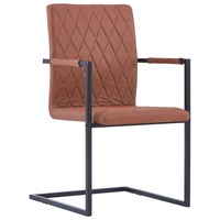 set de 6 scaune de bucatarie vidaxl maro 53 x 61 x 882 cm cadru otel si tapiterie piele ecologica imagen 23_0_
0