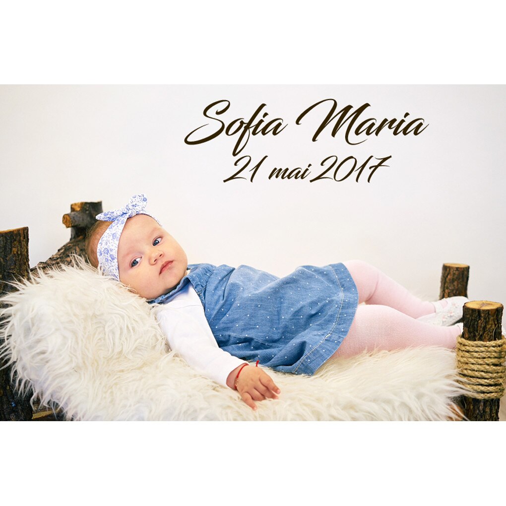 Marturie botez magnet foto dimensiunea 8.5x6.5 cm