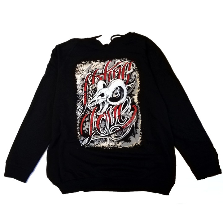 Hating Love Tattoo kapucnis pulcsi, XL méret