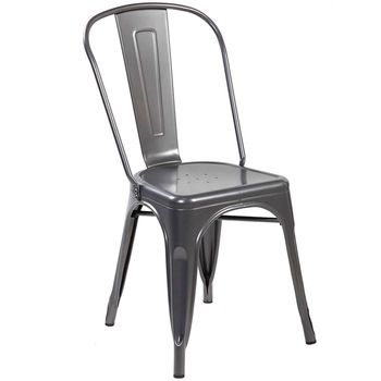 Scaun de bucatarie, Atelier Cruz, metal, argintiu Scaun de bucatarie, Atelier Cruz, metal, argintiu