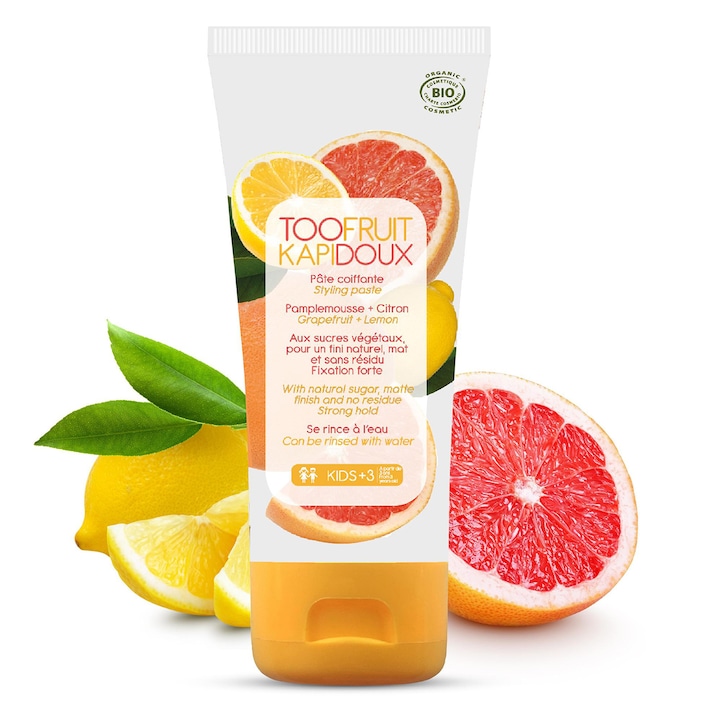 Био Стилизираща паста за коса TOOFRUIT Kapidoux styling pasta, 3+ години, 100 г