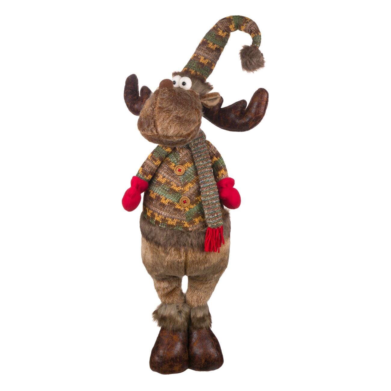 Figurina de Craciun, New Line, Model Tricotat, 69 cm, Multicolor