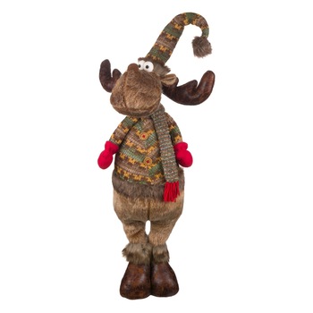 Figurina de Craciun, New Line, Model Tricotat, 69 cm, Multicolor Figurina de Craciun, New Line, Model Tricotat, 69 cm, Multicolor