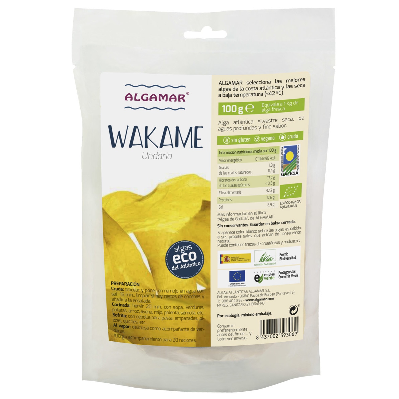 Alge marine Algamar wakame eco 100g