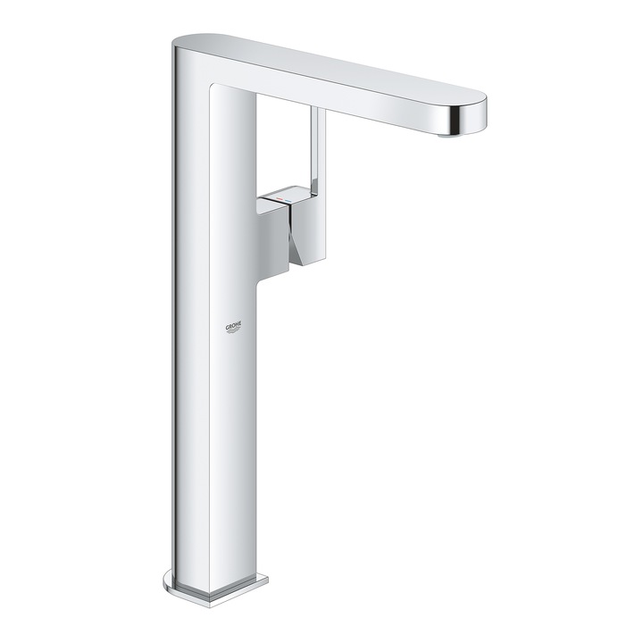 Смесител за умивалник Grohe Plus 32618003, 1/2'', Размер XL, Eдноръкохватков, Керамичен патрон, Аератор, Ограничител, Хром