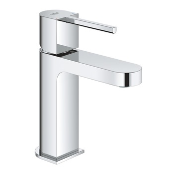 Baterie lavoar Grohe Plus 33163003, 1/2'', marimea S, monocomanda, cartus ceramic, aerator, limitator, set evacuare push-open 1/4'' inclus, crom Baterie lavoar Grohe Plus 33163003, 1/2'', marimea S, monocomanda, cartus ceramic, aerator, limitator, set evacuare push-open 1/4'' inclus, crom