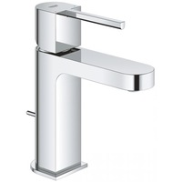 Baterie lavoar Grohe Plus 32612003, 1/2'', marimea S, monocomanda, cartus ceramic, aerator, limitator, set evacuare inclus, crom