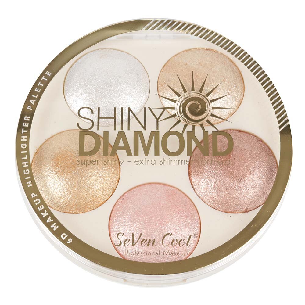Paleta Profesionala Iluminatoare, Shiny Diamond 5 Color Highlighter Palette 3D, 15 g