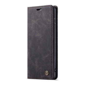 Husa slim piele, tip portofel, stand, inchidere magnetica, textura catifelata, Samsung Galaxy S9 Plus - CaseMe, Negru Husa slim piele, tip portofel, stand, inchidere magnetica, textura catifelata, Samsung Galaxy S9 Plus - CaseMe, Negru