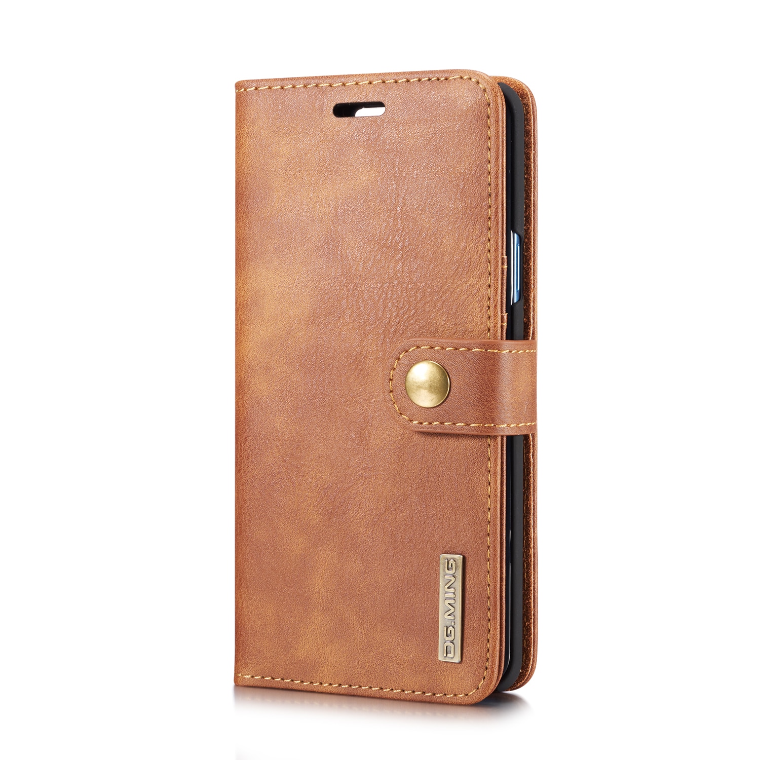 Husa piele, 2 in 1, protectie superioara, inchidere magnetica, tip portofel, back cover, stand, Samsung Galaxy S9 Plus - CaseMe, Maro