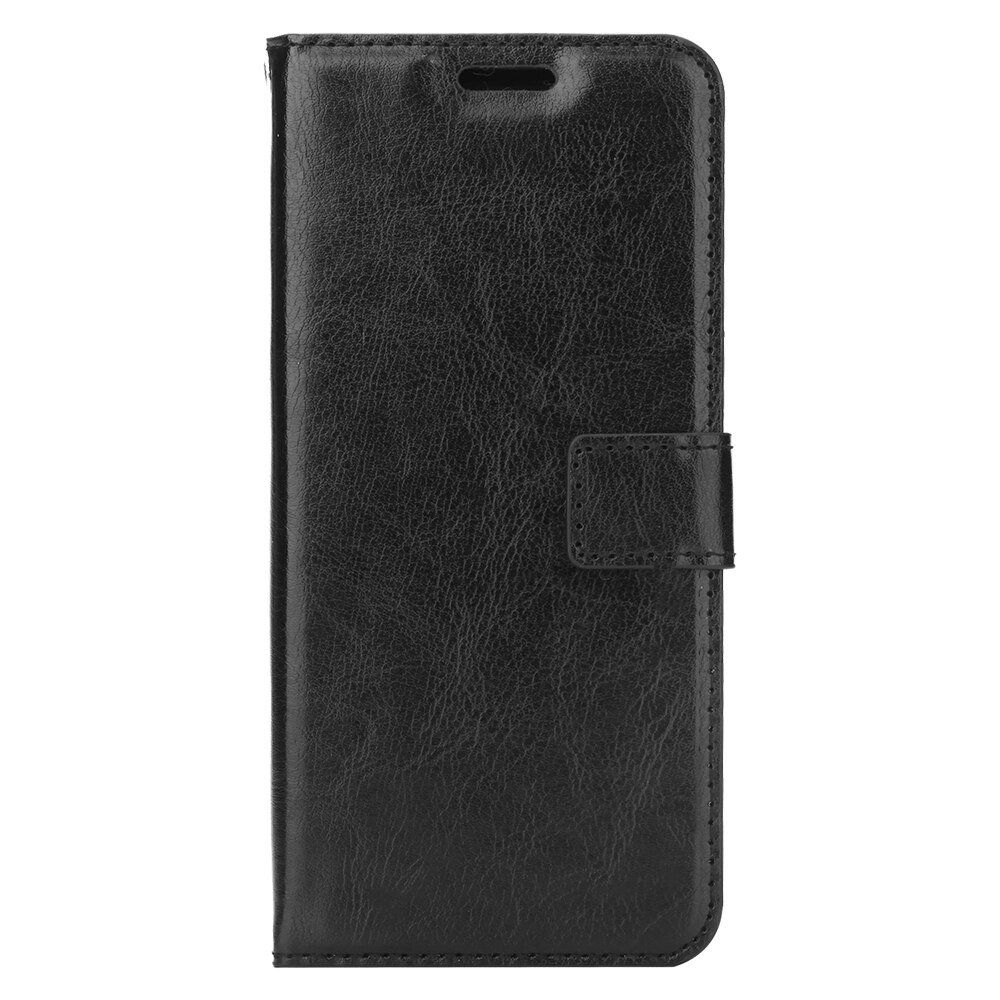 Husa piele fina, tip portofel, inchidere magnetica, stand, suport silicon, Samsung Galaxy S9 Plus - CaseMe, Negru