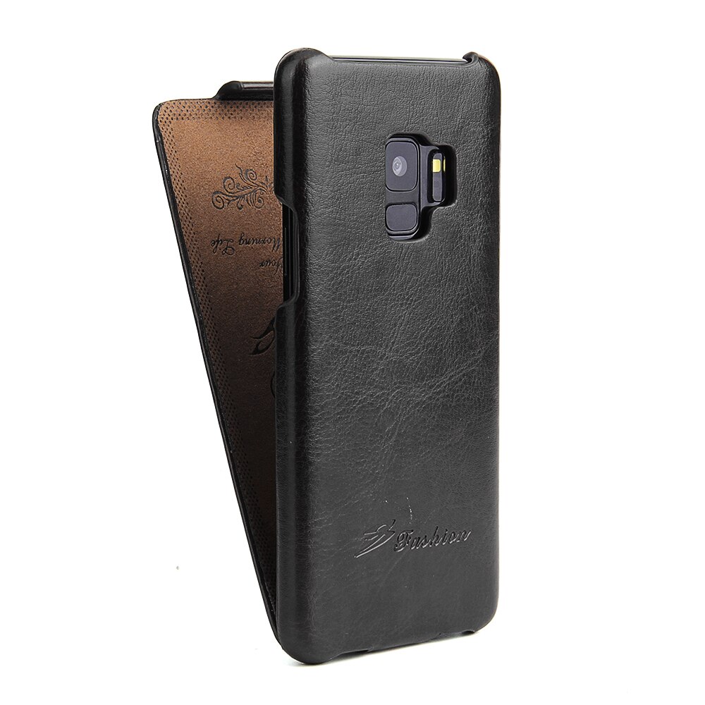Husa piele fina, tip flip cover vertical, Samsung Galaxy S9 - CaseMe, culoare Negru