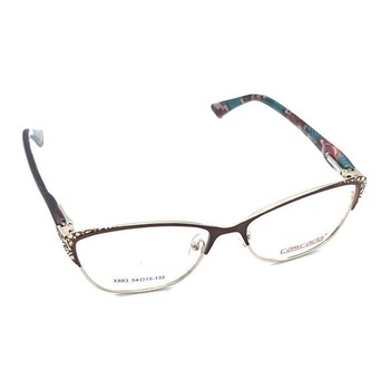 Rame ochelari de vedere, Cascada, Dama, X883, 54mm, Maro/auriu Rame ochelari de vedere, Cascada, Dama, X883, 54mm, Maro/auriu