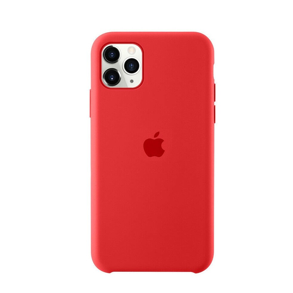 Husa protectie spate Bibilel cu logo Apple pentru iPhone 11 Pro, silicon, Rosu, BBL1143