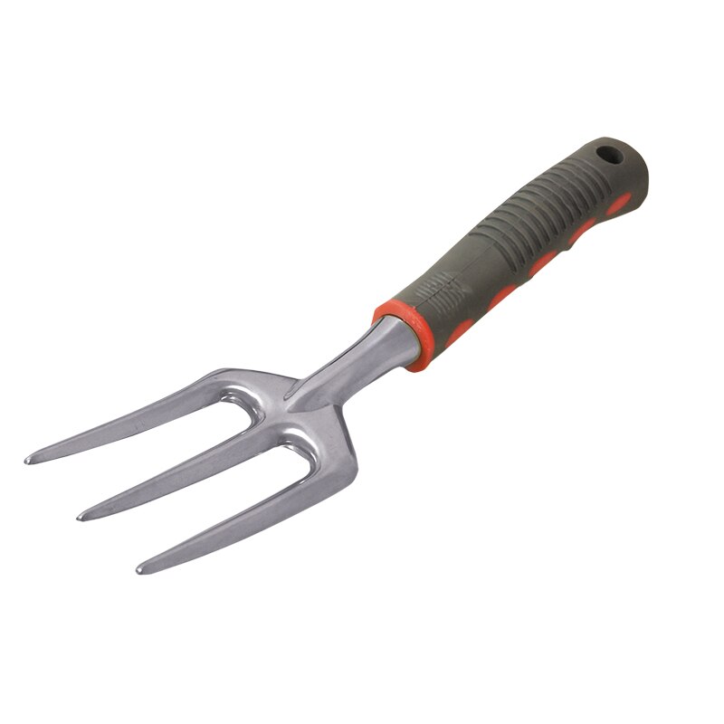 Mini furca aluminiu pentru gradinarit Proline, maner bimaterial cauciucat