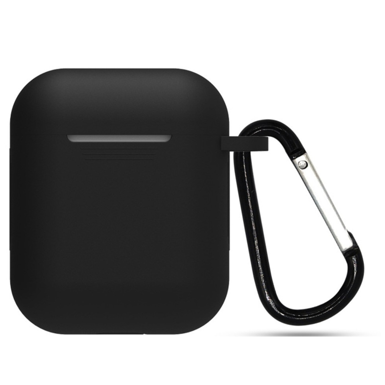 Husa protectoare cu holder pentru AirPods Negru, Black