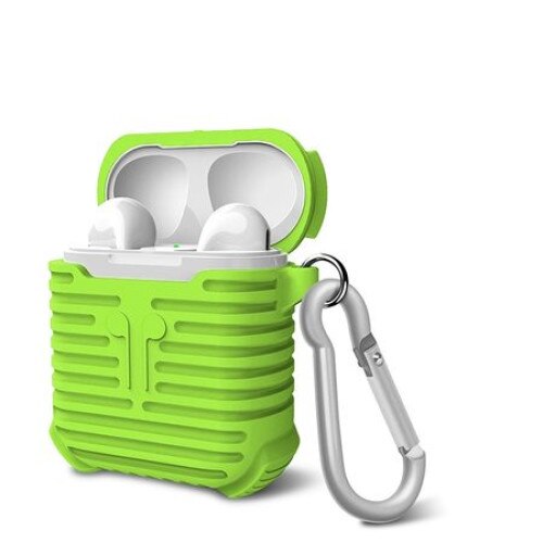 Husa suport casti Apple AirPods, carabina, Verde