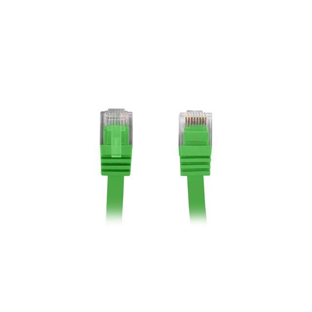 Cablu Lanberg Patchcord RJ45 cat. 5e FLAT UTP 5m green