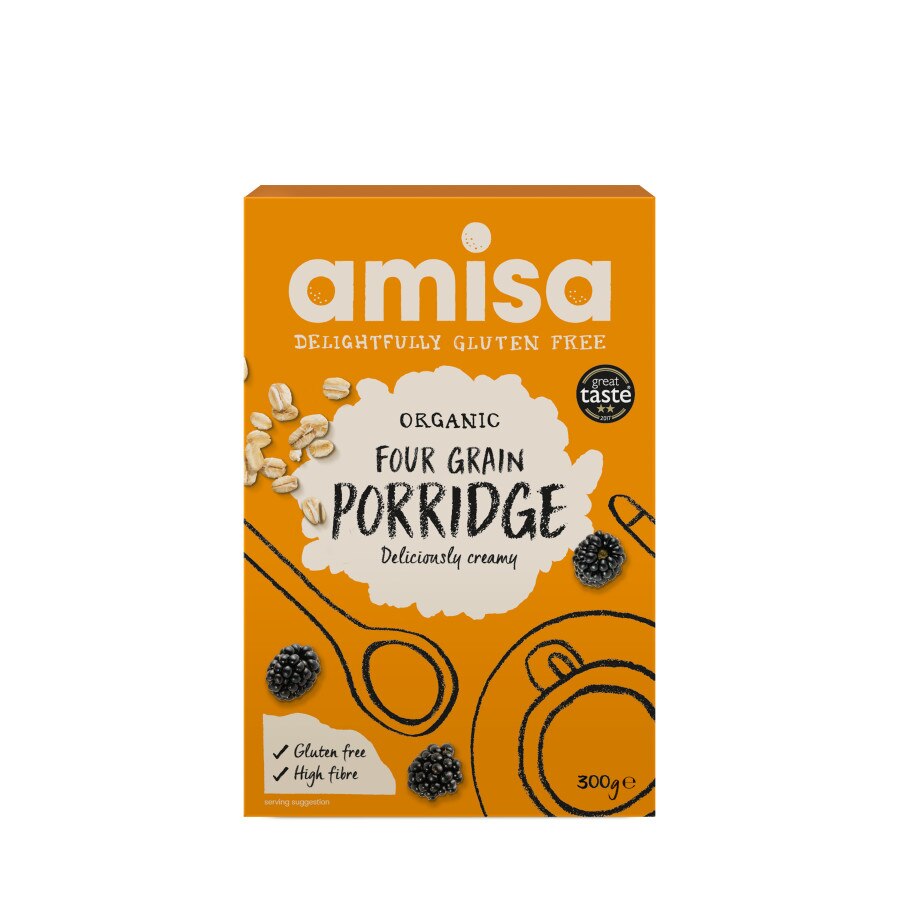Porridge din 4 cereale fara gluten bio Amisa 300g