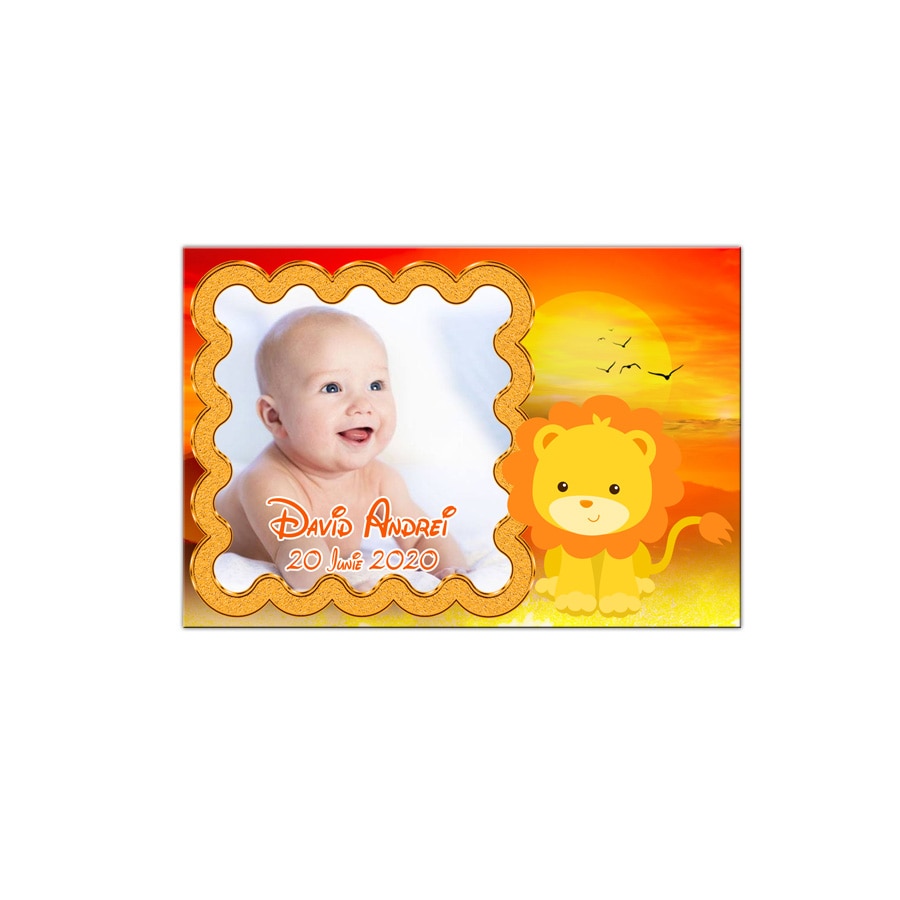 Magnet cu plic, tematica Lion King, 9.5 cm x 6.5 cm