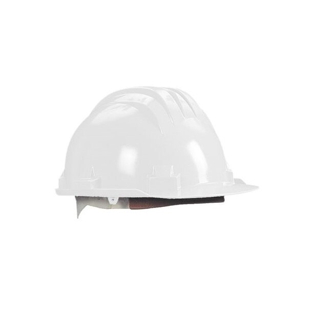 Casca de protectie din HDPE, Danger, alb