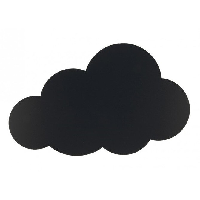 Tabla de scris autoadeziva Securit Silhouette Cloud 49x30x0,3cm, include marker creta, negru
