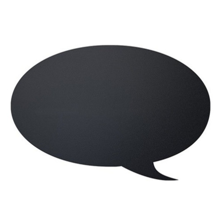 Tabla de scris autoadeziva Securit Silhouette Bubble 27,3x47x0,3cm, include marker creta, negru