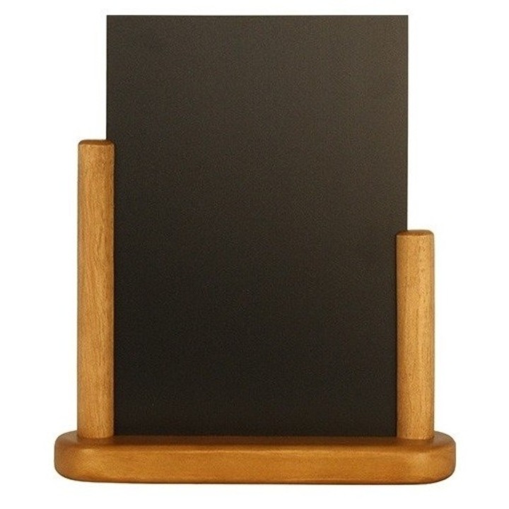 Tabla de scris Securit Elegant 23,3x20x6cm cu rama de lemn, teak