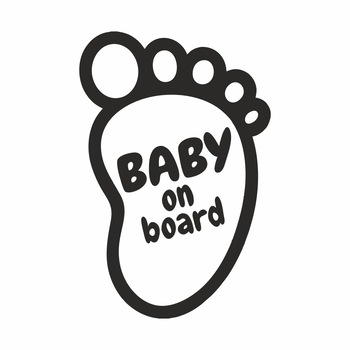Sticker decorativ, Auto, Tuning, Baby on board, talpa, Negru, PVC autocolant, 17 x 12 cm Sticker decorativ, Auto, Tuning, Baby on board, talpa, Negru, PVC autocolant, 17 x 12 cm