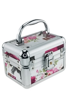 Caseta de bijuterii, cu oglinda si maner, aluminiu,13 cm, Doty Caseta de bijuterii, cu oglinda si maner, aluminiu,13 cm, Doty