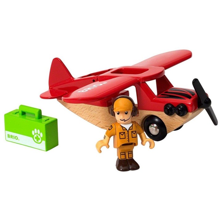 Avion safari Brio cu figurina