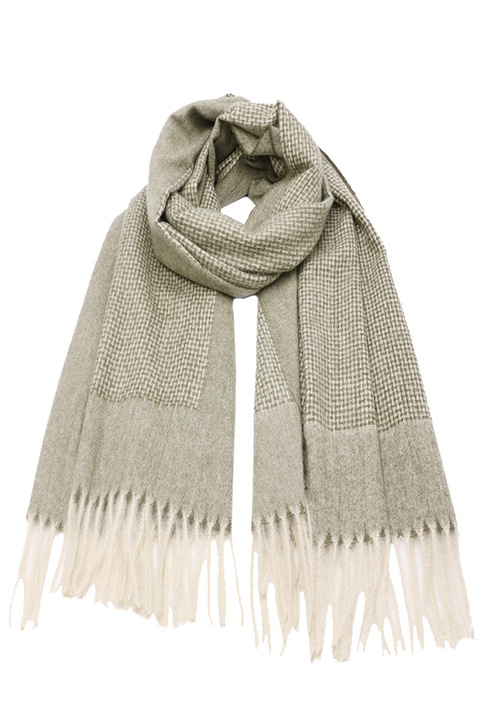 Дамски шал ROCS B003LC, с ресни, изработен от вискоза, светлокафяв