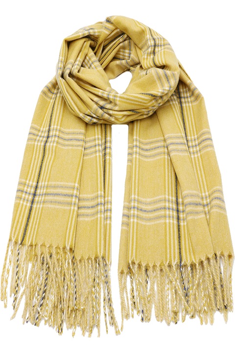 Дамски шал ROCS B037YW, ресни, вискоза, жълт