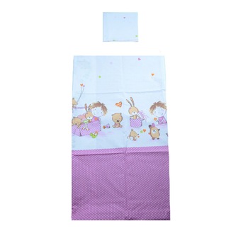 Set lenjerie de pat 2 piese 100 x 135 cm pentru copii Blanca F/91, Multicolor Set lenjerie de pat 2 piese 100 x 135 cm pentru copii Blanca F/91, Multicolor