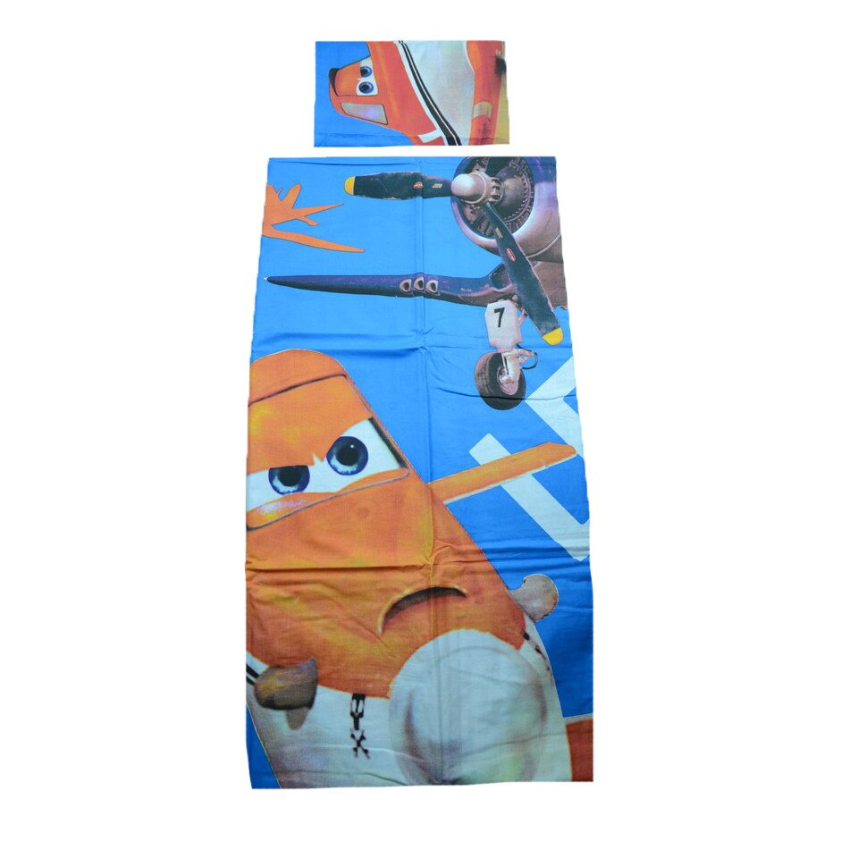 Set lenjerie de pat 2 piese 140 x 200 cm pentru copii Disney Planes LDPD-4, Multicolor