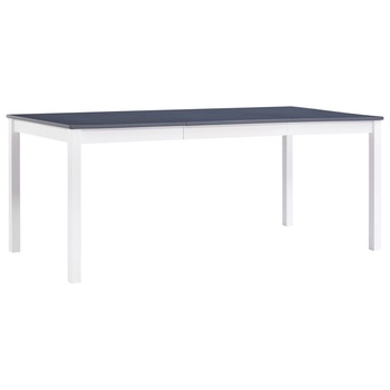 Masa de bucatarie, vidaXL, Lemn pin, 180 x 90 x 73 cm, Alb/Gri Masa de bucatarie, vidaXL, Lemn pin, 180 x 90 x 73 cm, Alb/Gri