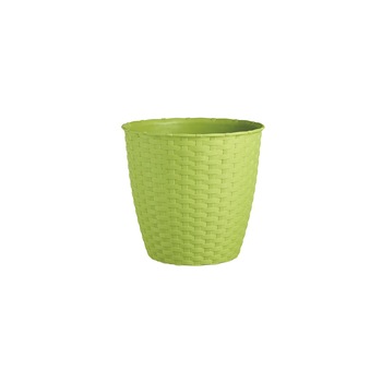 Ghiveci rattan Stefanplast 19 cm verde Ghiveci rattan Stefanplast 19 cm verde
