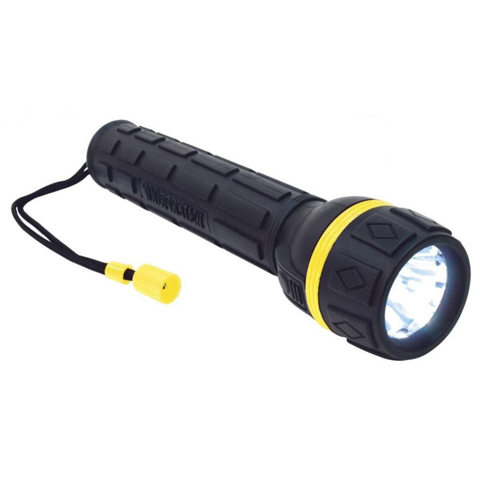 Lanterna waterproof negru/galben, cauciucata