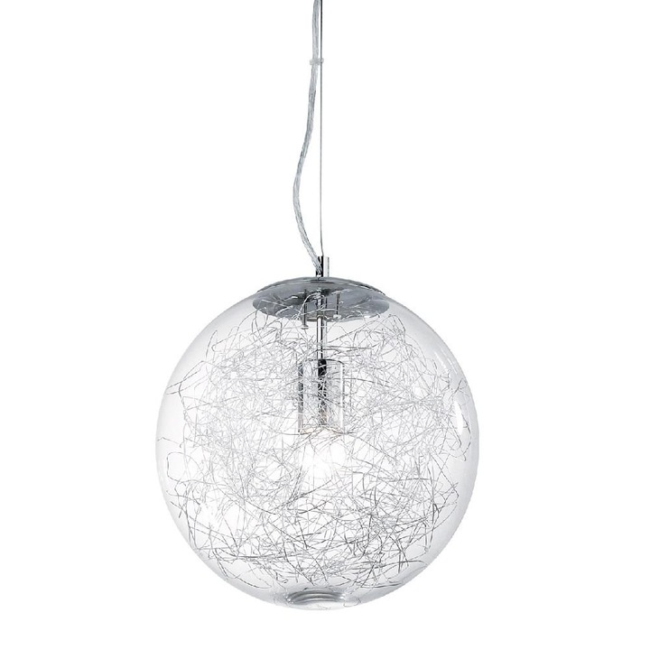 Lustra Mapa Max SP1 D30, IDEAL LUX, metal, sticla, crom