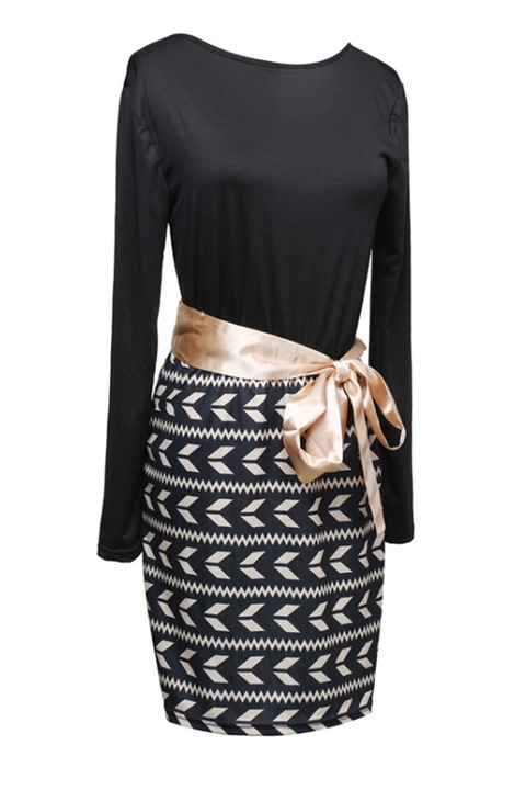 Irodai ruha, középen zsinór, Portofino, fekete-arany, Aranyszín/Fekete, S