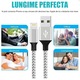 Кабел за данни или зареждане за iPhone, iPod, iPad, 3M, текстил, сив и бял