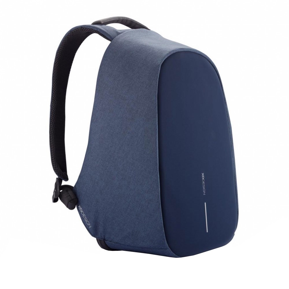 Rucsac sport casual, antifurt, XD by AleXer, 9IA19336, Rpet, Poliuretan, Albastru, breloc inclus din piele ecologica si metal