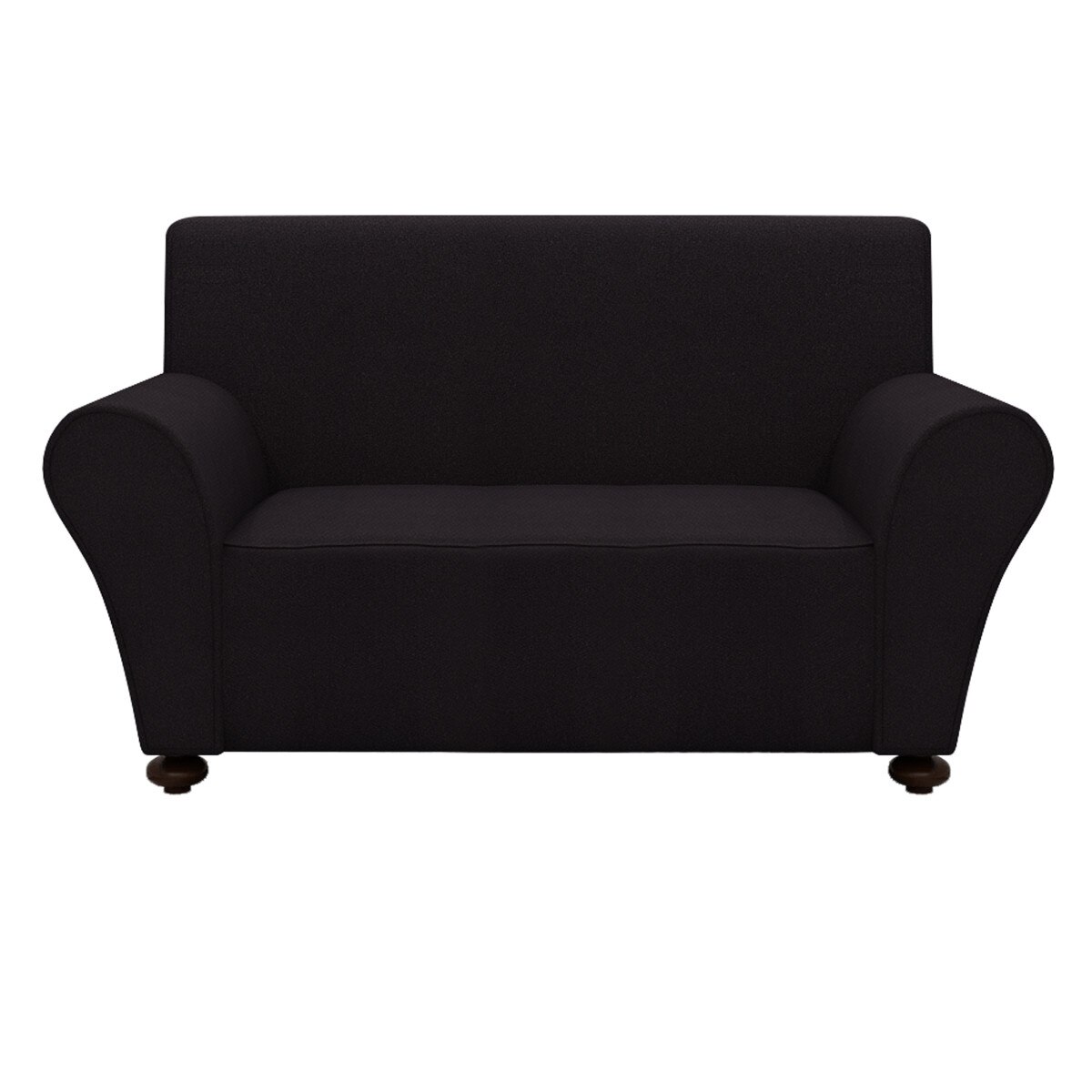 Husa elastica pentru canapea cu 2 locuri, vidaXL, Poliester jersey, Negru