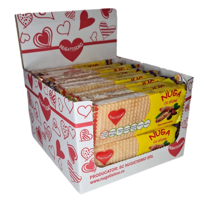 Set cutie nuga cu alune, Nugatisimo, 20 buc, 50g