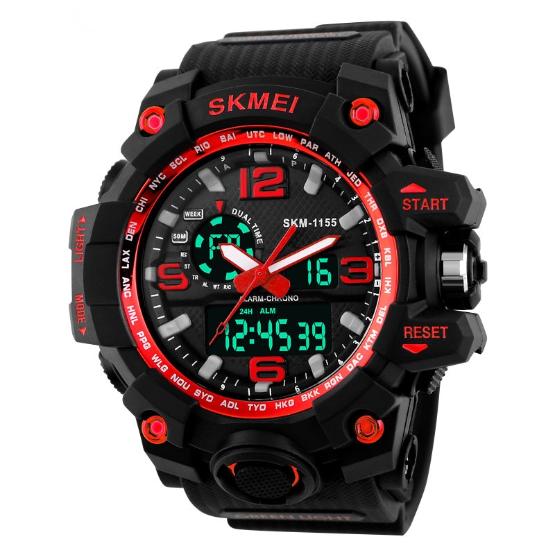 Ceas sport pentru barbati SKMEI Indestructible, Rosu