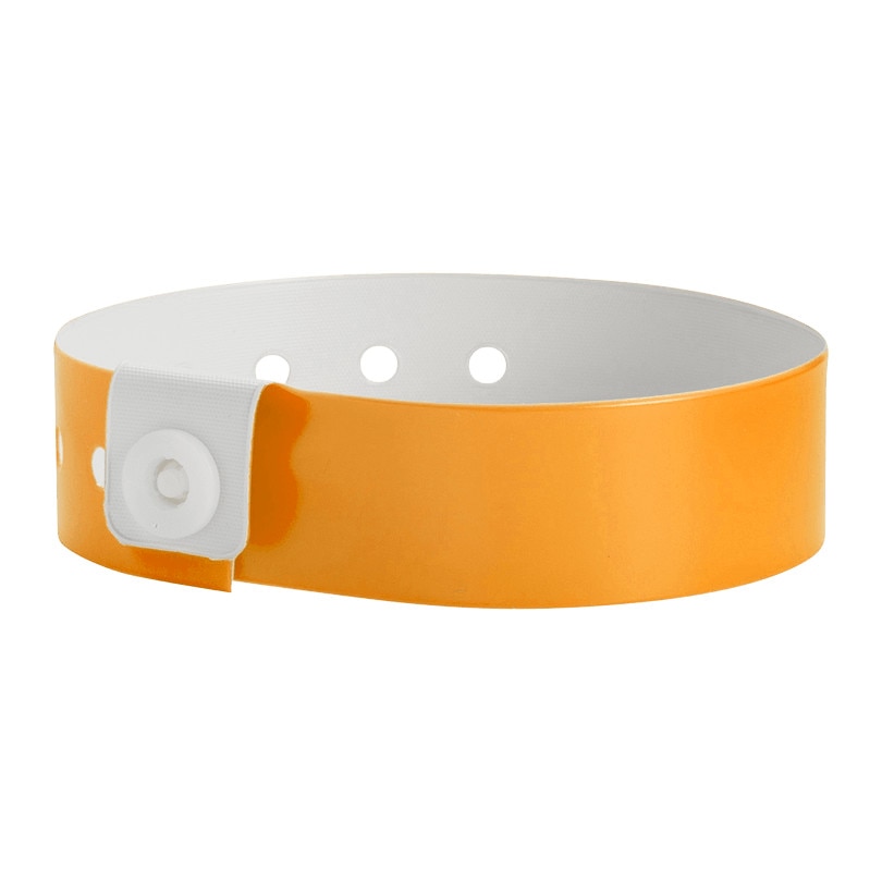 Set 100 buc. bratari de identificare (de intrare / acces evenimente) din vinil 3/4'' culoare neon orange
