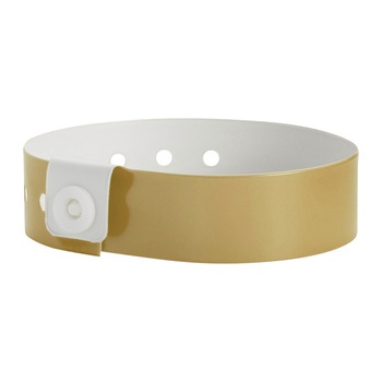 Set 100 buc. bratari de identificare (de intrare / acces evenimente) din vinil 3/4'' culoare gold Set 100 buc. bratari de identificare (de intrare / acces evenimente) din vinil 3/4'' culoare gold
